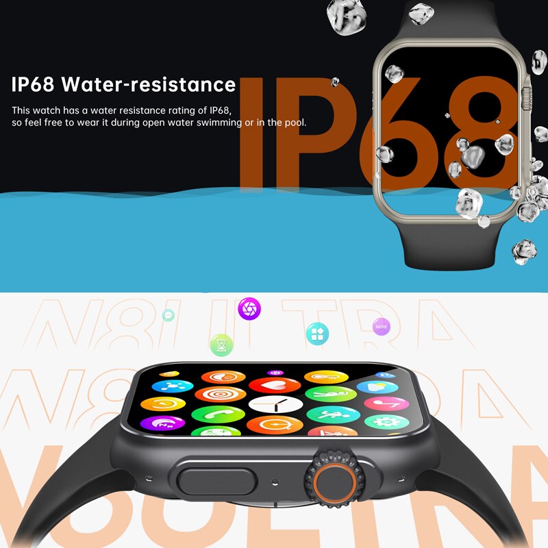 NEW Ultra Watch Men Smart Watch Series 8 NFC Door Access Smartwatch For Android Apple Phone Watch Bands - Bestocase