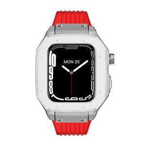Luxury Rubber Stainless Steel Cover for Apple iWatch Series - Bestocase