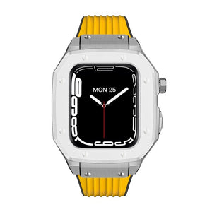Luxury Rubber Stainless Steel Cover for Apple iWatch Series - Bestocase