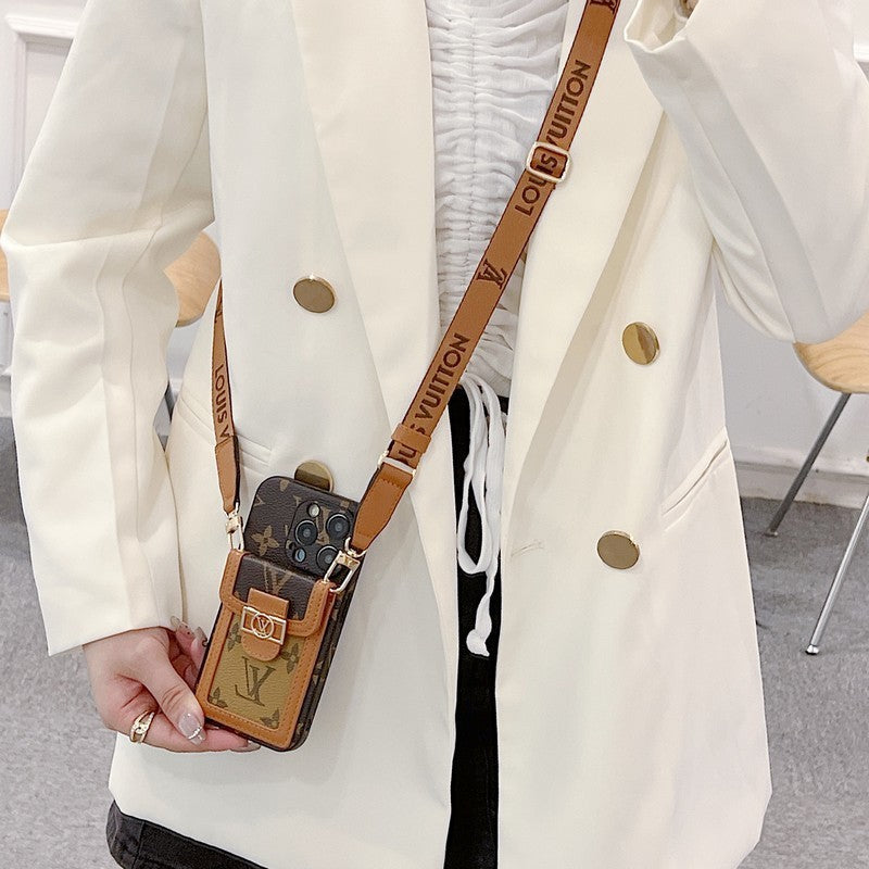 Lou Card Holder Crossbody iPhone Case - Bestocase