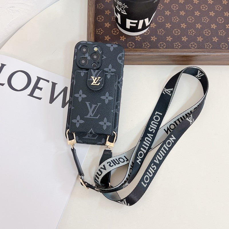 Lou Card Bag Crossbody Color Chain iPhone Case - Bestocase
