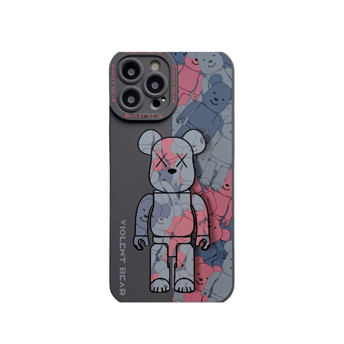 Spilt Red Bear iPhone Case - Bestocase
