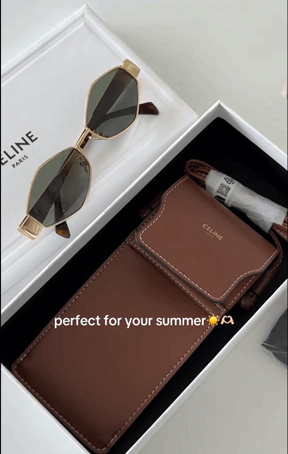 CE* Luxury Sunglasses with cowhide bag and box