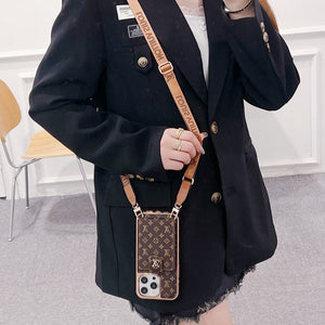 Lou Gold Cover Crossbody iPhone Case - Bestocase