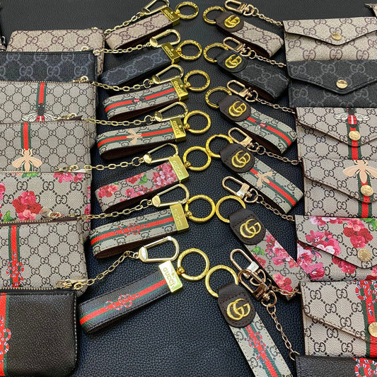 Fashion Gift Set (iPhone Case+Keychain+Coin Purse+Card Holder+Watch Strap)