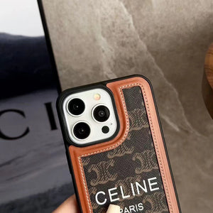 Black  Celine iPhone Case With Strap-SZ231124 - Bestocase