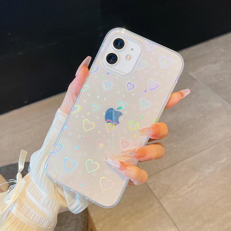 Holographic Heart iPhone Case - Bestocase