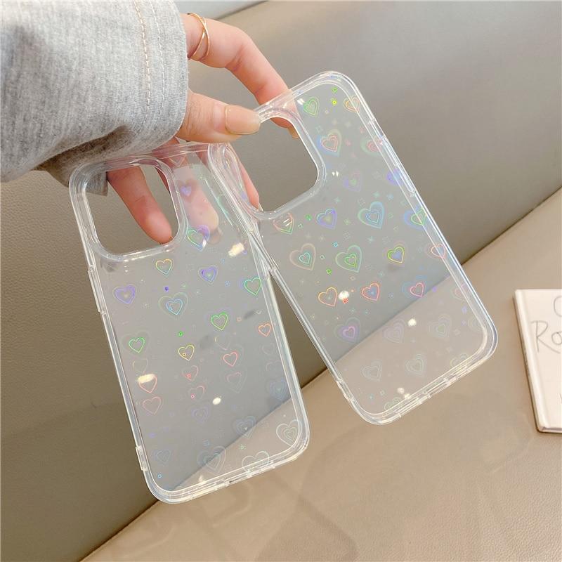 Holographic Heart iPhone Case - Bestocase