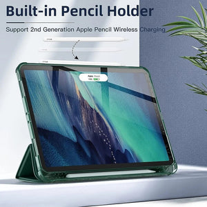 LEATHER FRESH SUMMER THEME PATTERN APPLE IPAD CASE WITH PENCIL HOLDER - Bestocase