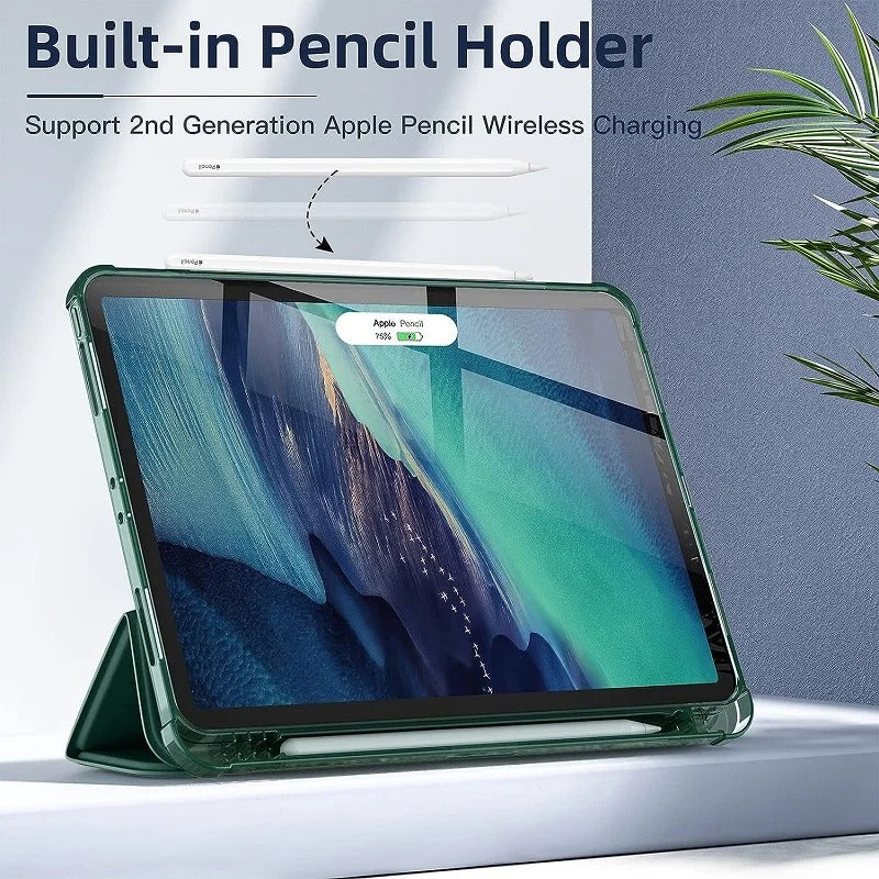 LEATHER FRESH SUMMER THEME PATTERN APPLE IPAD CASE WITH PENCIL HOLDER - Bestocase