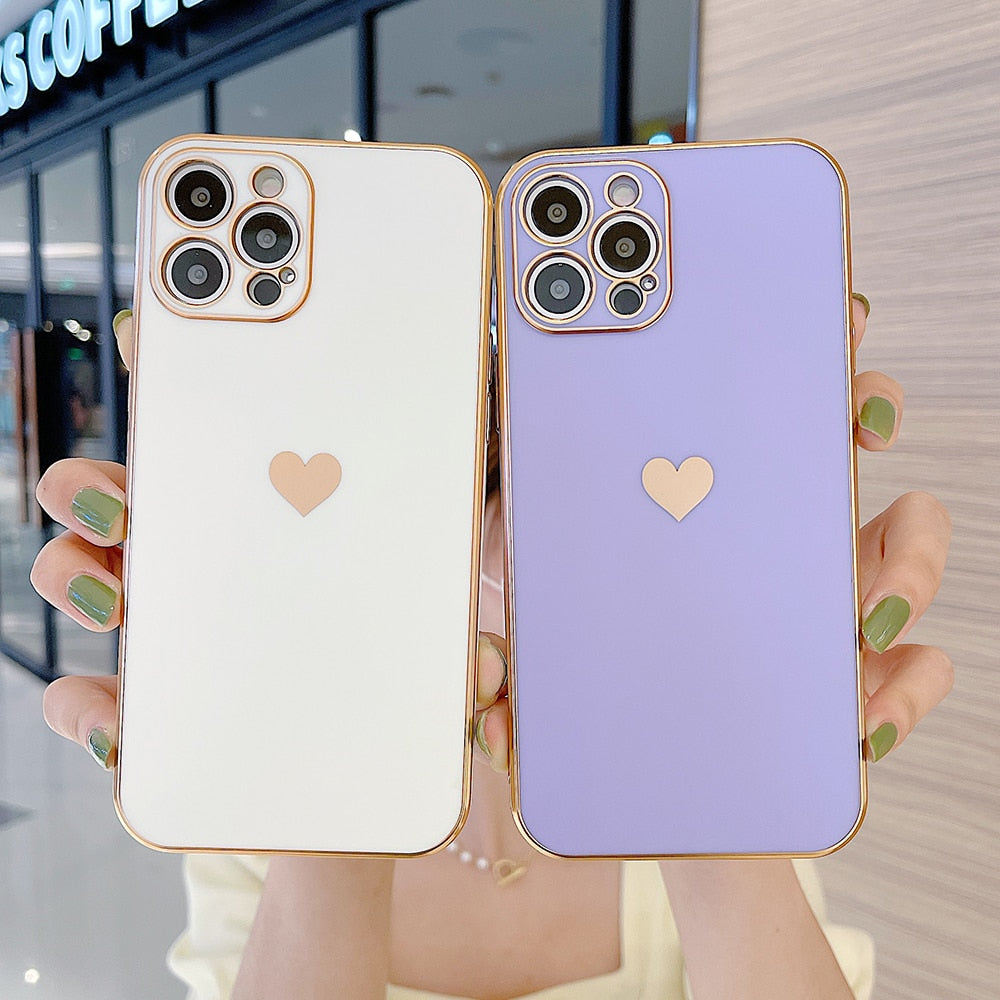 Love Heart Full Cover iPhone Case - Bestocase