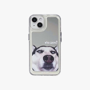 Mirror iPhone Case | Couple Cats & Dogs Who Cares (Buy 2 and get 50% off one) - Bestocase