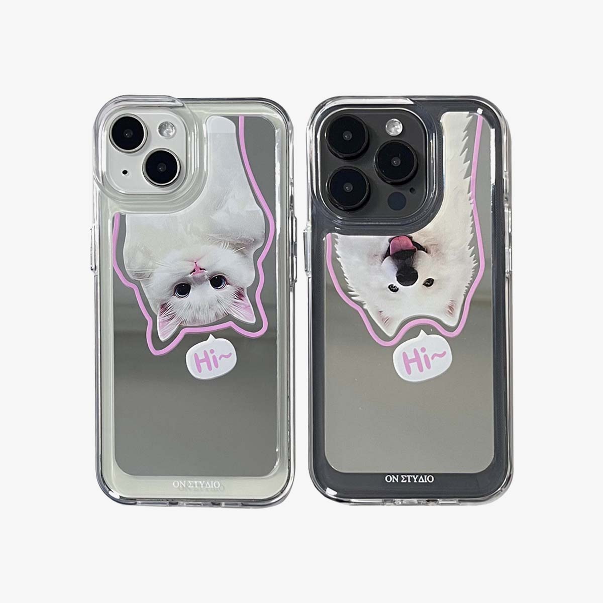 Mirror iPhone Case | Couple Cats & Dogs Hi (Buy 2 and get 50% off one) - Bestocase