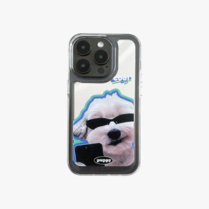 Mirror iPhone Case | Couple Dogs Self-Timer (Buy 2 and get 50% off one) - Bestocase